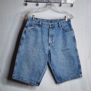 Wrangler Authentic Jeans Cotton Knee Length Denim Vtg Jean Shorts Size 18 Husky